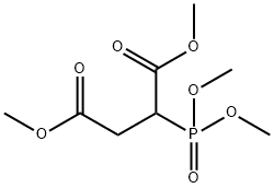 (二甲氧基氧膦基)丁二酸二甲酯 结构式