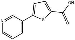 5-ピリド-3-イルチオフェン-2-カルボン酸 化学構造式