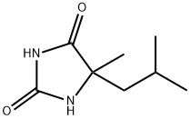 5-メチル-5-(2-メチルプロピル)-2,4-イミダゾリジンジオン 化学構造式