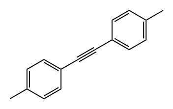 1,2-ビス(4-メチルフェニル)エチン 化学構造式
