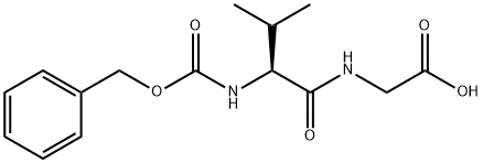 Z-L-バリル-L-グリシン 化学構造式