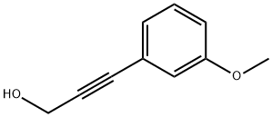 3-(3-メトキシフェニル)-2-プロピン-1-オール 化学構造式