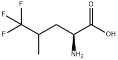 rac-(2R*)-5,5,5-トリフルオロ-2-アミノ-4-メチルペンタン酸 化学構造式