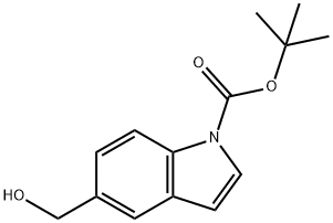 N-BOC-5羟甲基吲哚, 279255-90-2, 结构式