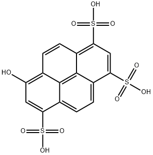 8-Hydroxypyrene-1,3,6-trisulfonicacidtrisodiumsalt 化学構造式