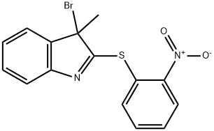 3-溴-3-甲基-2-(2-硝苯巯基)-3H-吲哚, 27933-36-4, 结构式