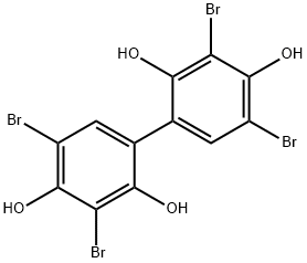 3,3',5,5'-テトラブロモ[1,1'-ビフェニル]-2,2',4,4'-テトラオール 化学構造式