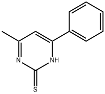 4-甲基-6-苯基-3H-嘧啶-2-硫酮, 27955-44-8, 结构式
