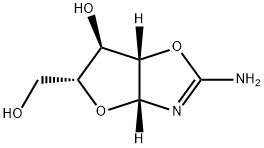 2-AMINO-BETA-D-ARABINOFURANO[1',2':4,5]OXAZOLINE Structure