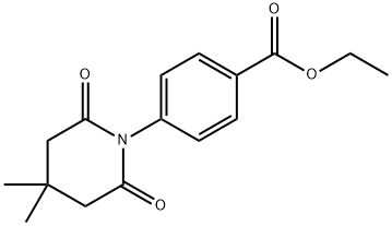 4-(4,4-二甲基-2,6-哌啶二酮-1-基)苯酸乙酯,279692-23-8,结构式