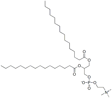 二棕榈酰磷脂酰胆碱(DPPC), 2797-68-4, 结构式