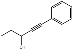 1-フェニル-1-ペンチン-3-オール 化学構造式
