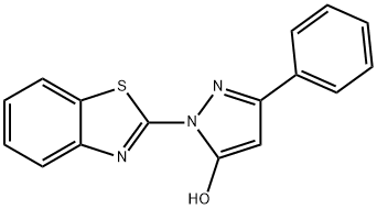 1-(1,3-benzothiazol-2-yl)-3-phenyl-1H-pyrazol-5-ol Struktur