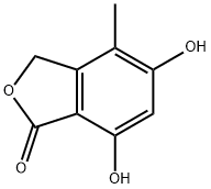 4-Methyl-5,7-dihydroxyisobenzofuran-1(3H)-one Structure