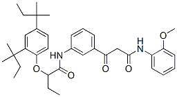 3-[m-[[2-(2,4-di-tert-pentylphenoxy)butyryl]amino]phenyl]-N-(o-methoxyphenyl)-3-oxopropionamide Structure