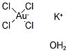 Potassium tetrachloroaurate(III) hydrate Struktur