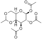 1,2,3-三-O-乙酰基-4,6-O-乙叉-Β-D-吡喃葡萄糖 结构式