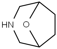 8-オキサ-3-アザビシクロ[3.2.1]オクタン 化学構造式