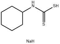 シクロヘキシルジチオカルバミド酸ナトリウム 化学構造式