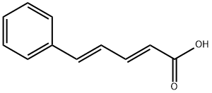 (2E,4E)-5-フェニル-2,4-ペンタジエン酸 化学構造式