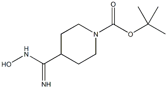 TERT-BUTYL 4-[(Z)-AMINO(HYDROXYIMINO)METHYL]PIPERIDINE-1-CARBOXYLATE Structure