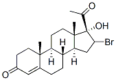 16-Bromo-17-hydroxypregn-4-en-3,20-dione Structure