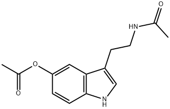 N-アセチル-5-アセトキシトリプタミン 化学構造式