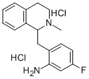 1-(2-Amino-4-fluorobenzyl)-2-methyl-1,2,3,4-tetrahydroisoquinoline dih ydrochloride 结构式