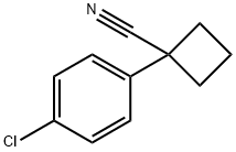 1-(4-クロロフェニル)シクロブタンカルボニトリル 化学構造式