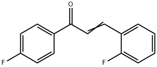 (E)-3-(2-fluorophenyl)-1-(4-fluorophenyl)prop-2-en-1-one Struktur