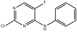 2-クロロ-5-フルオロ-N-フェニルピリミジン-4-アミン 化学構造式