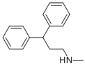 N-メチル-3,3-ジフェニル-1-プロパンアミン 化学構造式