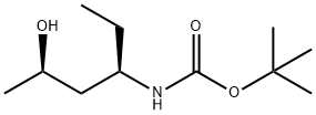 Carbamic acid, [(1R,3R)-1-ethyl-3-hydroxybutyl]-, 1,1-dimethylethyl ester (9CI) 化学構造式