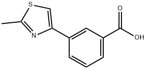 3-(2-メチル-1,3-チアゾール-4-イル)安息香酸 化学構造式