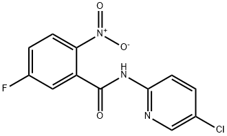 N-(5-chloro-2-pyridinyl)-(2-nitro)-5-fluorophenylcarboxamide Struktur