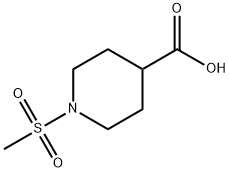1-(メチルスルホニル)-4-ピペリジンカルボン酸 化学構造式