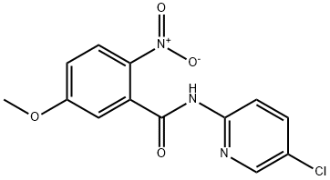 2-nitro-N-(5-chloro-pyridin-2-yl)-5-methoxy-benzamide 化学構造式