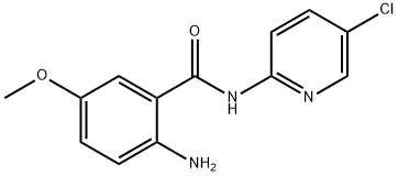 N-(5-氯-2-吡啶)-5-甲氧基-2-氨基苯甲酰胺, 280773-17-3, 结构式