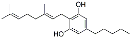 2-(3,7-ジメチル-2,6-オクタジエニル)-5-ペンチル-1,3-ベンゼンジオール 化学構造式