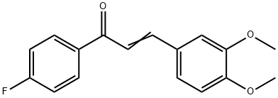 3,4-ジメトキシ-4′-フルオロカルコン 化学構造式