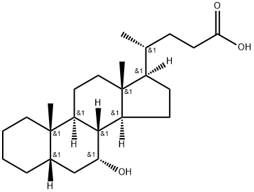 (4R)-4-[(5S,7R,8S,9S,10S,13R,14S,17R)-7-hydroxy-10,13-dimethyl-2,3,4,5,6,7,8,9,11,12,14,15,16,17-tetradecahydro-1H-cyclopenta[a]phenanthren-17-yl]pentanoic acid Structure
