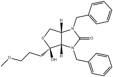 [3aS-(3aalpha,4alpha,6aalpha)]-1,3-dibenzyltetrahydro-4-hydroxy-4-(3-methoxypropyl)-1H-thieno[3,4-d]imidazol-2(3H)-one Structure