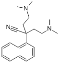 α,α-ビス[2-(ジメチルアミノ)エチル]-1-ナフタレンアセトニトリル 化学構造式