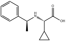 (2S,1''S)-2-CYCLOPROPYL-2-(1-PHENYLETHYLAMINO)ACETIC ACID Structure
