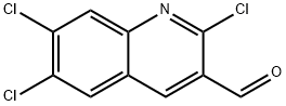 2,6,7-TRICHLORO-QUINOLINE-3-CARBALDEHYDE Struktur