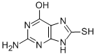 2‐アミノ‐6‐ヒドロキシ‐8‐メルカプトプリン 化学構造式
