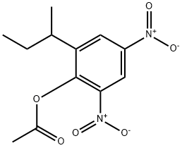 醋酸-2-另丁基-4，6-二硝基苯酯 结构式