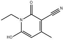 1-エチル-3-シアノ-4-メチル-6-ヒドロキシピリジン-2(1H)-オン 化学構造式