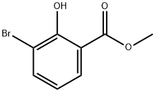3-ブロモ-2-ヒドロキシ安息香酸メチル 化学構造式