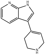 1H-Pyrrolo[2,3-b]pyridine, 3-(1,2,3,6-tetrahydro-4-pyridinyl)- Struktur